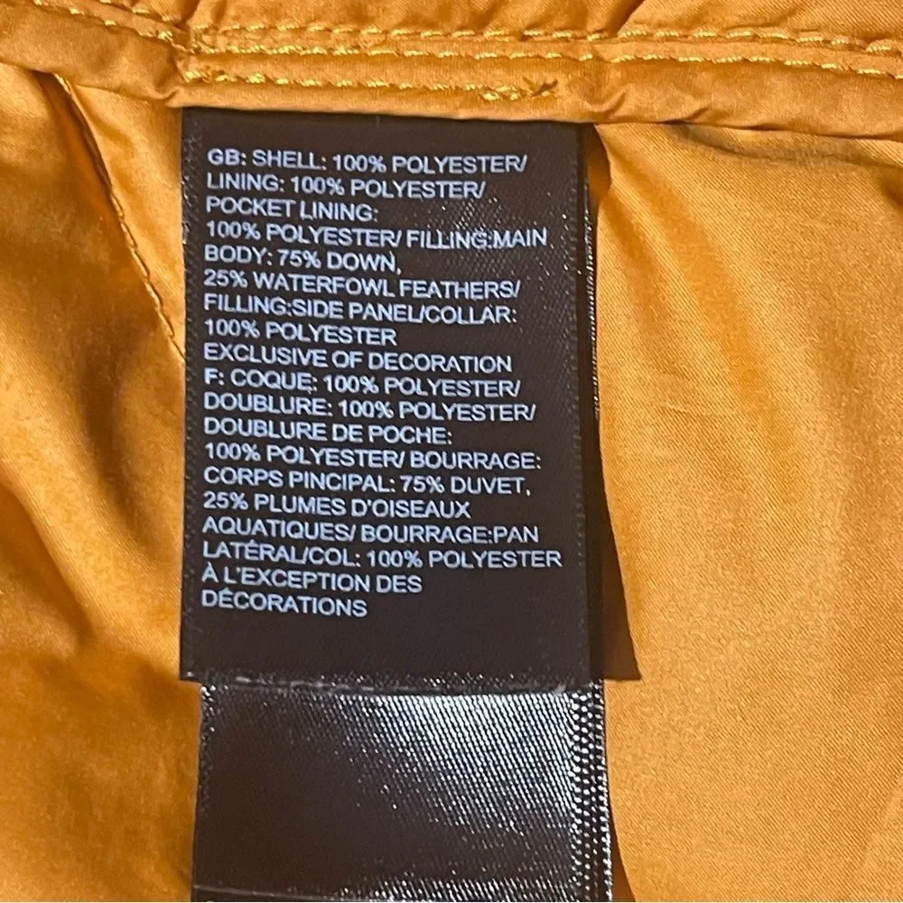 THE NORTH FACE women’s puffer vest Sz M Great tangerine color Preowned like new
